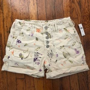 NWT ANTHROPOLOGIE CANVAS PRINT SHORTS